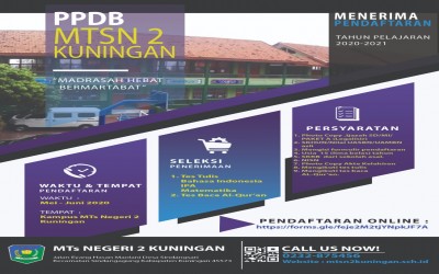 PPDB MTsN 2 Kuningan Tahun Ajaran 2020-2021