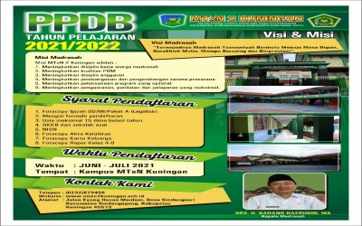 PPDB MTsN 2 Kuningan Tahun Pelajaran 2021/2022